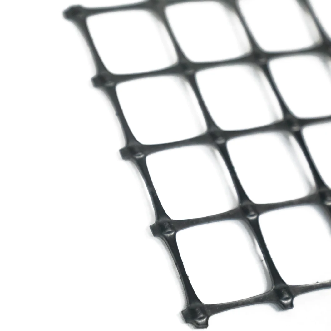 Наклон почвы ISO фабрики огораживает решетку гравия Geogrid 50-50kn высокопрочного полиэстера подкрепления черную