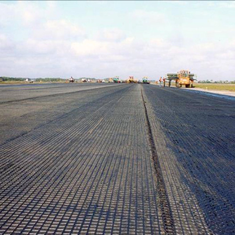 Наклон почвы ISO фабрики огораживает решетку гравия Geogrid 50-50kn высокопрочного полиэстера подкрепления черную