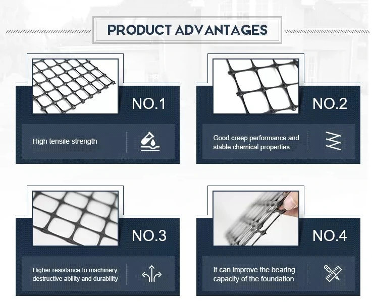 Высококачественный двухосный одноосный HDPE PP цен Geogrid