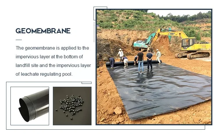 Противопроницаемость водонепроницаемая геомембрана HDPE 0,2 мм - 2,5 мм для свалок 4