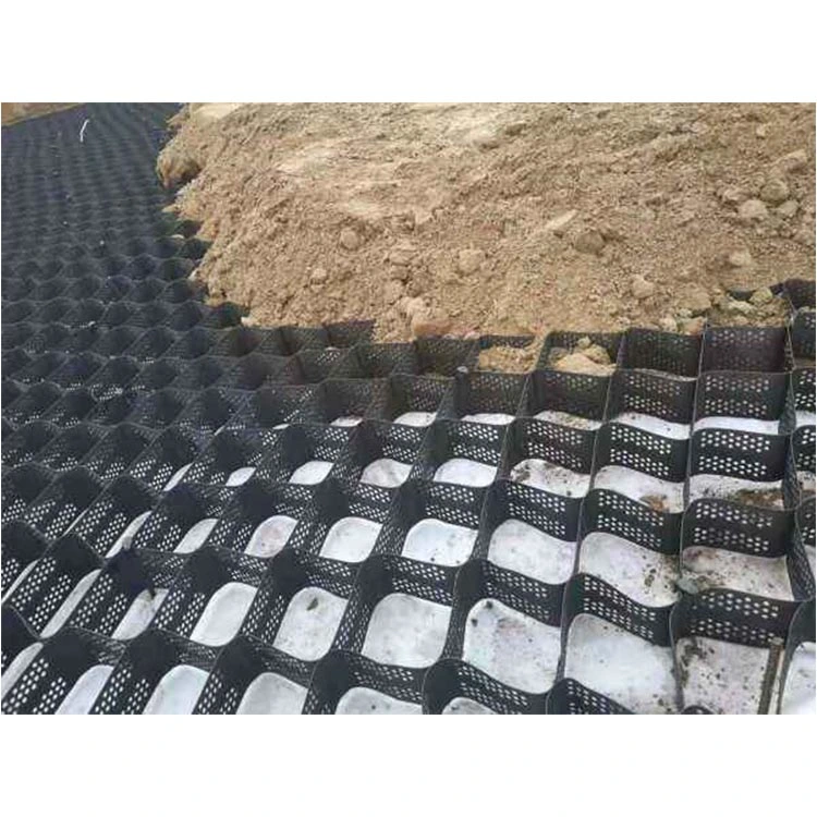 Высокопрочные песчаные желтые 100-445 HDPE пластмассовые геоэлементы для стабильности гравия 0