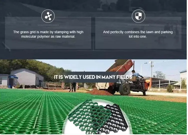 Маты для защиты травы из HDPE Пластмассовые решетки для укрепления грунта 7