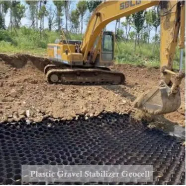 HDPE черный перфорированный с текстурой наклонных стабильных геоцелл геоцелл для гражданского строительства 2
