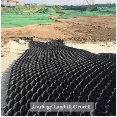 HDPE черный перфорированный с текстурой наклонных стабильных геоцелл геоцелл для гражданского строительства 4