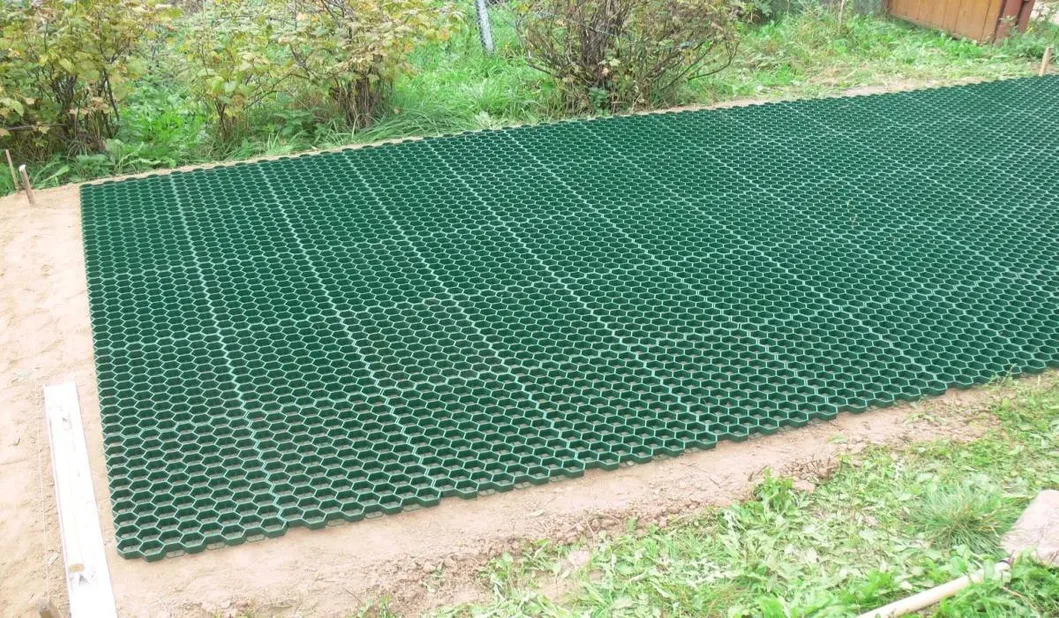 HDPE Пластмассовая травянистая стабилизаторная решетка для парковочных площадок Наружная крыша Садовые проницаемые мостовые перекрытия 8