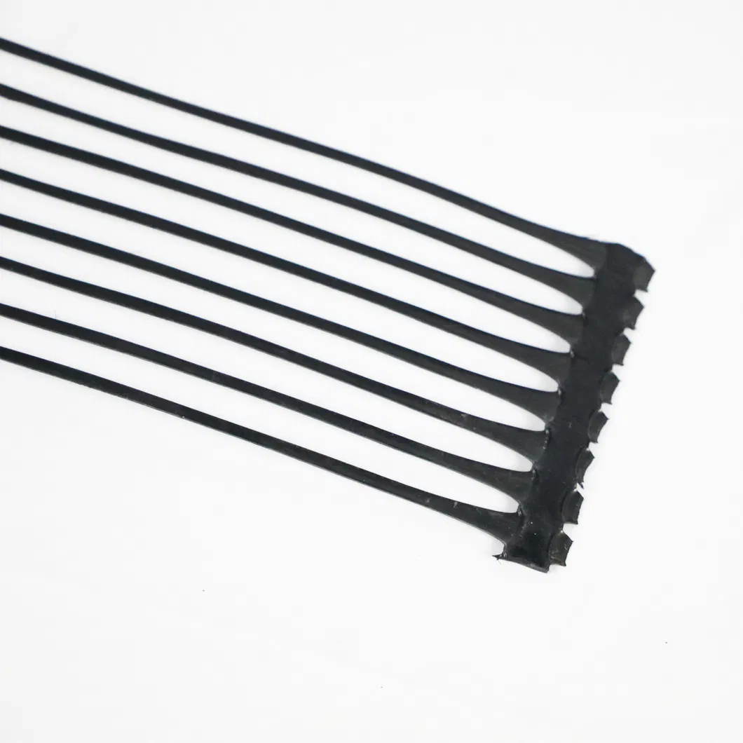 PP Uniaxial Plastic Geogrid PE One-Way Geogrid Uniaxial Polyester Geogrid Price Gravle Grid Ground Stabilizer for Soil Reinforcement