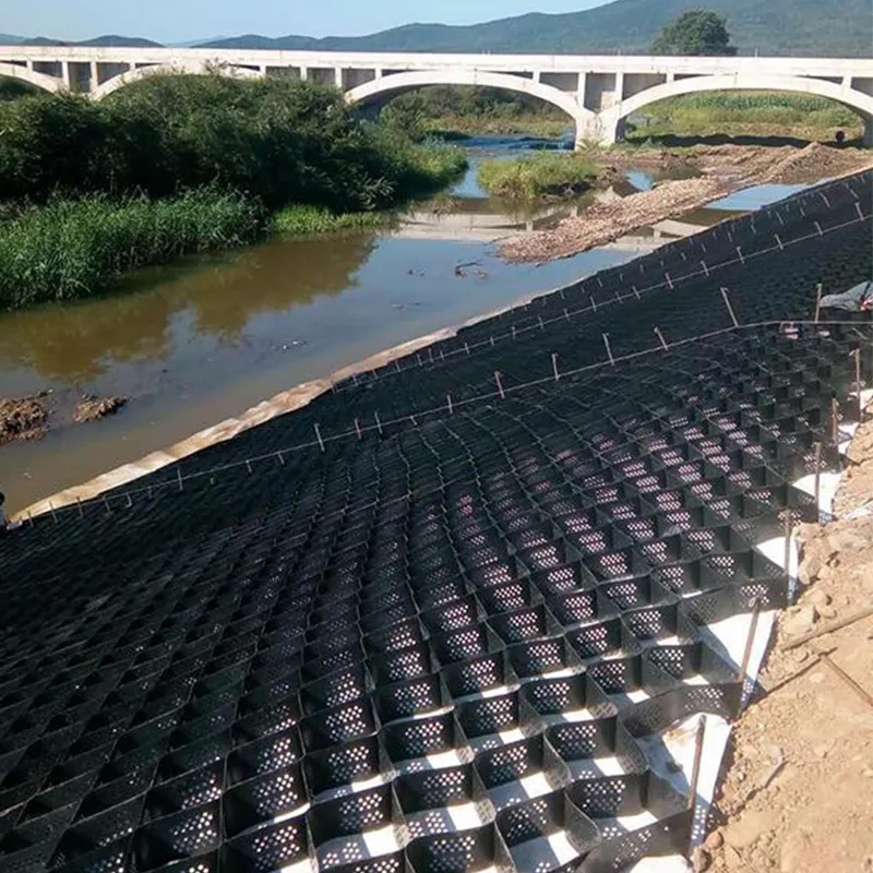 Пластиковая дорожная решетка по стандарту ASTM, гравий, сотовый HDPE геоячейка для армирования подпорных стен, защиты откосов, подъездных путей, геоячейка для борьбы с эрозией 2