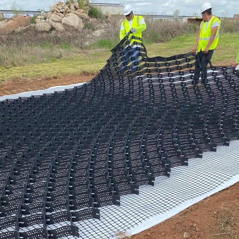 Стабилизатор черного гравия сетка земля HDPE Geocell Factory Стабилизатор гравия для подъездных стен