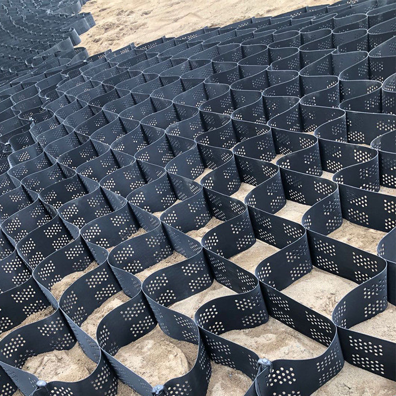 Текстурированная высококлеточная система заключения Медовая паутина HDPE Geocell Для дорог Фундамент Защита склона Парковочный участок Подъездная стена