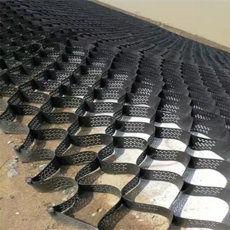 250мм 75мм 100мм 150мм Hdpe Geocell высокотекстура HDPE Медоносная гравийная решетка Пластиковая Geocell Прямая фабрика цена