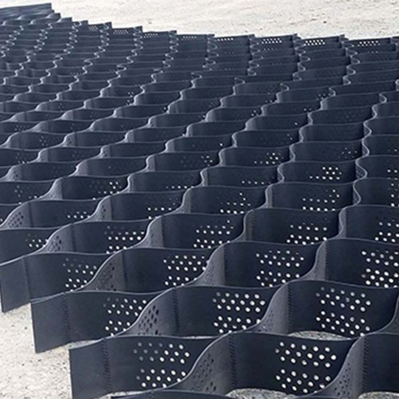 Текстура с отверстиями HDPE Geocell Высокая клеточная система изоляции Honeycomb HDPE Geocell для дорог Фундамент Защита склона Парковочный участок Подъездная стойка