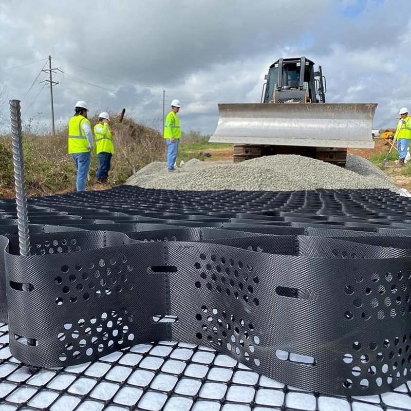 Прочные геоячейки из HDPE, гладкая поверхность, геоячейки из HDPE для подъездных путей, контроль эрозии для склонов, поддержка подпорных стен