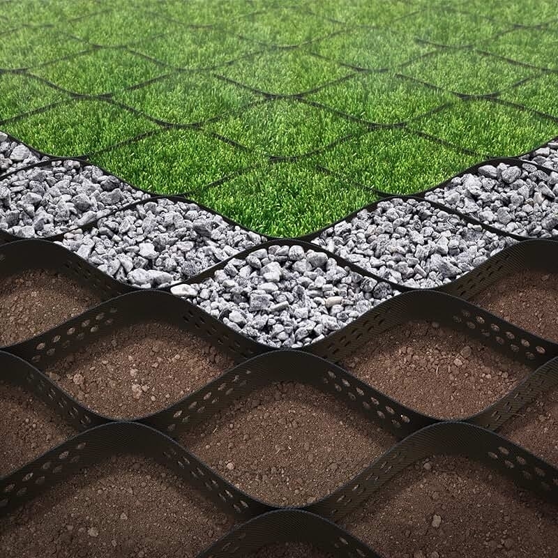Прочные геоячейки из HDPE, гладкая поверхность, геоячейки из HDPE для подъездных путей, контроль эрозии для склонов, поддержка подпорных стен