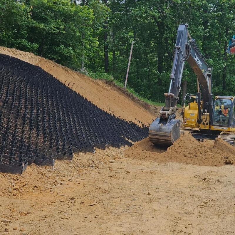HDPE Геоячейка Пластиковая Подъездная Дорожка Гравий HDPE Геоячейка Контроль Грунта на Дороге для Укрепления Дороги Защита Откосов Контроль Эрозии Гравий Автомагистраль